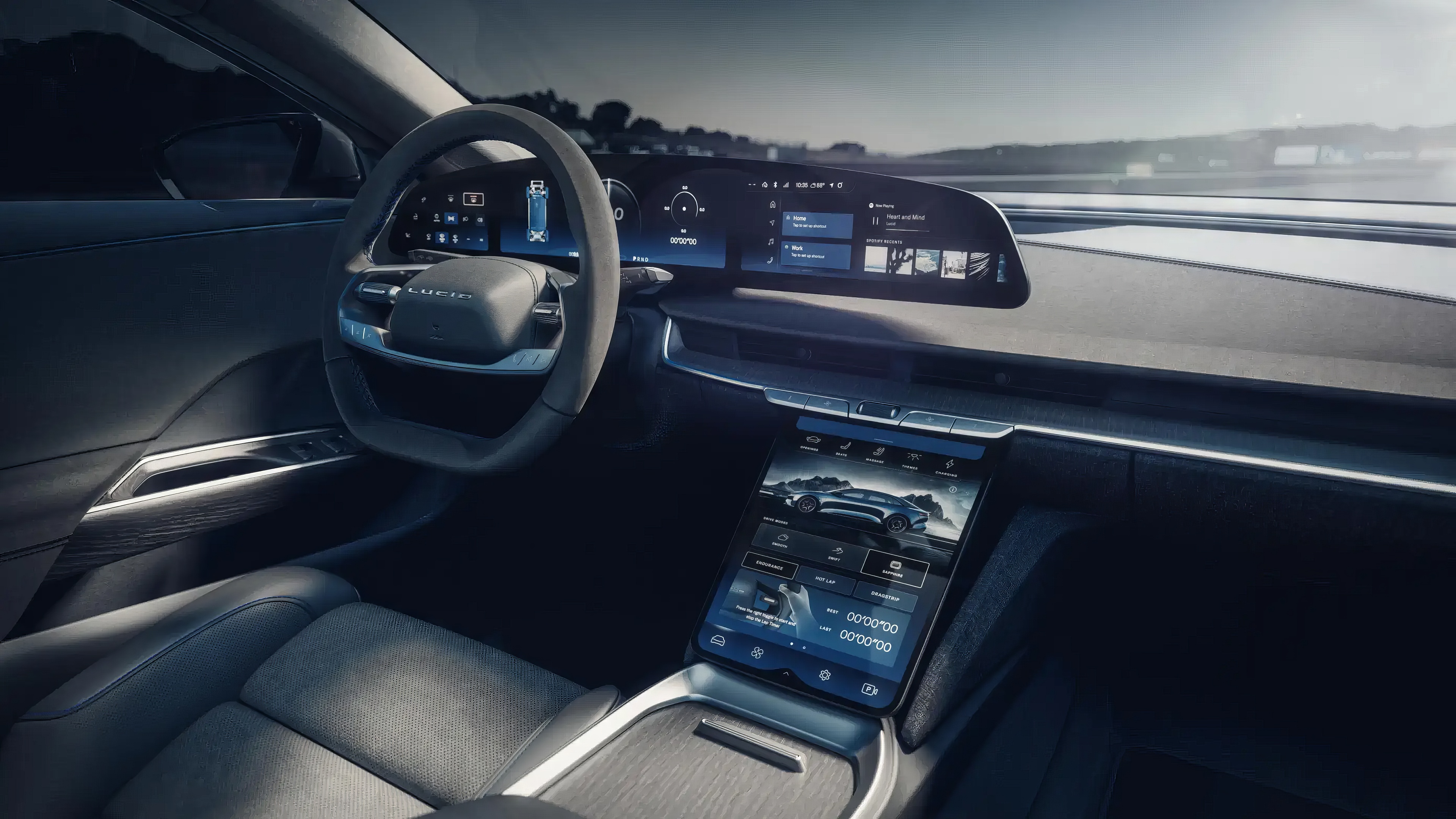 Lucid Air Sapphire interior view